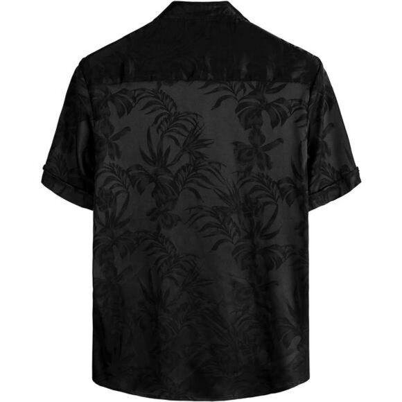 Mens Summer Regular Fit Shirt Casual Button Down Short Sleeve Beach Tops - Picture 3 of 7